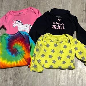2/$20 Colorful Baby Onesies Set 6-9M